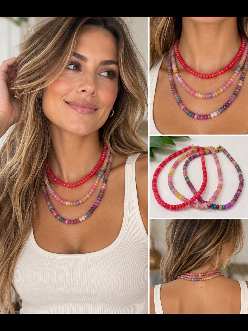 Multicolor Beaded Necklaces- Women Jewelry